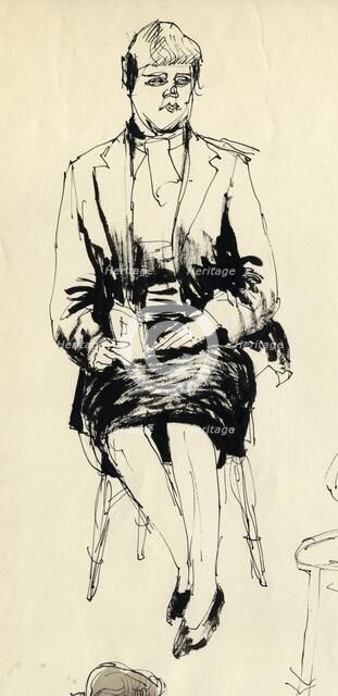 Seated woman, 1953. Creator: Shirley Markham.