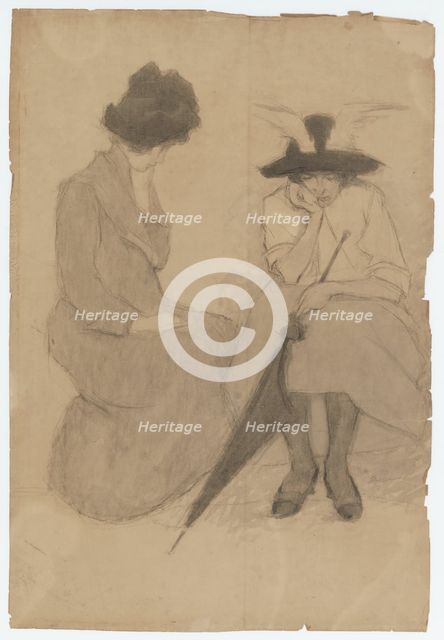Seated Woman, around 1900-1910. Creator: Adolf Heller.