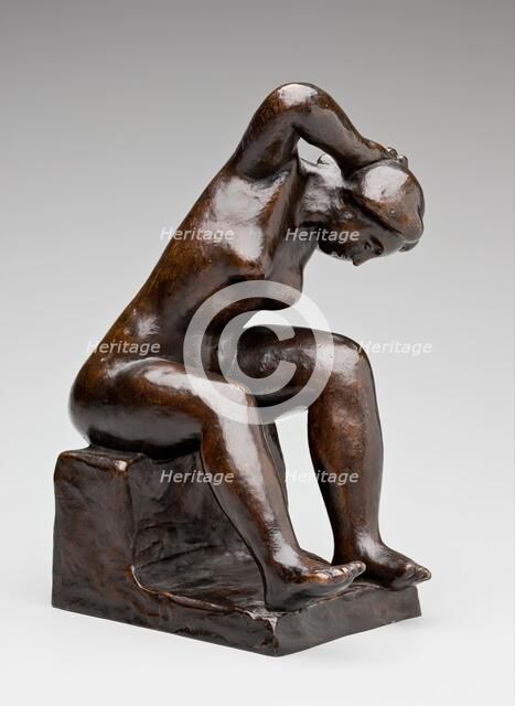 Seated Woman Arranging her Hair, 1936. Creator: Aristide Maillol.