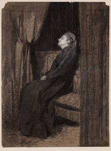 Seated Woman, between 1860 and 1895. Creator: Thomas Hovenden