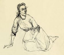 Seated woman, c1950. Creator: Shirley Markham
