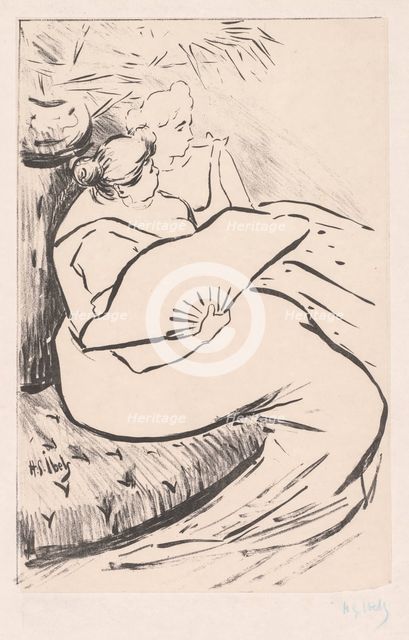Seated Woman, ca. 1895-1900. Creator: Henri Gabriel Ibels (French, 1867-1936).