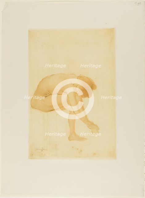 Seated Woman Drying Her Feet, 883. Creator: Theophile Alexandre Steinlen.