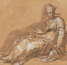 Seated woman, facing left. Creator: Abraham Bloemaert
