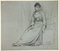 Seated Woman Facing Right, n.d. Creator: Henry Stacy Marks