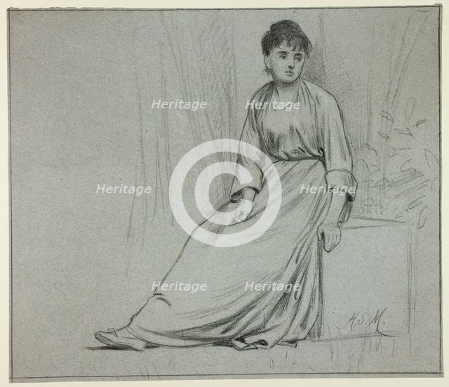 Seated Woman Facing Right, n.d. Creator: Henry Stacy Marks.