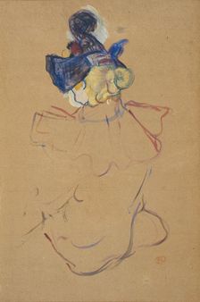 Seated Woman from Behind - Study for "Au Moulin Rouge", 1892. Creator: Henri de Toulouse-Lautrec