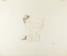 Seated Woman, Head in Right Hand, 1897. Creator: Jean Louis Forain