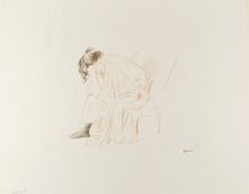 Seated Woman, Head in Right Hand, 1897. Creator: Jean Louis Forain