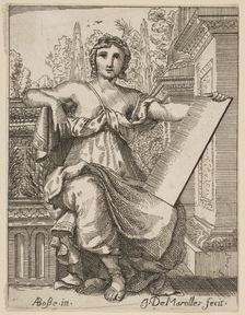 Seated Woman Holding a Tablet, late 17th, mid 18th century. Creator: Possibly by Jean Antoine de Maroulles (Messina 1674-1726 Paris)