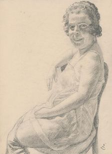 Seated Woman in a camisole, around 1925. Creator: Ivan Zabota