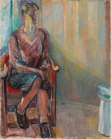 Seated Woman in an Interior, 1931. Creator: Thorvald Erichsen