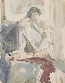 Seated woman in an interior, c.1916. Creator: Reijer Stolk
