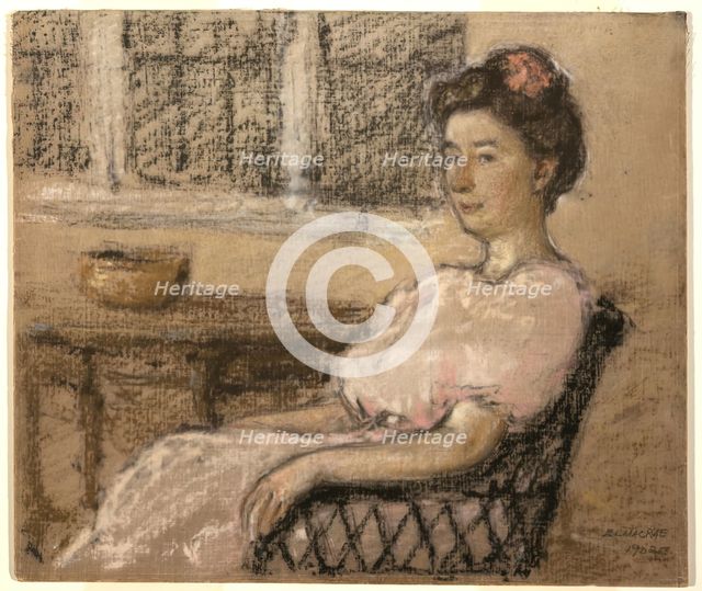 Seated Woman in Pink, 1902. Creator: Elmer Livingston MacRae.