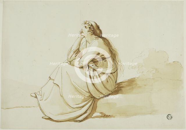 Seated Woman in Profile, n.d. Creator: Richard Cosway.