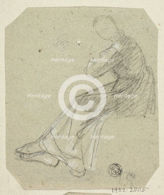 Seated Woman in Profile, n.d. Creator: Unknown.