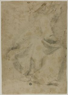 Seated Woman in Profile to Right, n.d. Creator: Domenico Fiasella