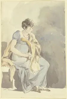 Seated woman, late 18th century. Creator: Johann Georg von Dillis