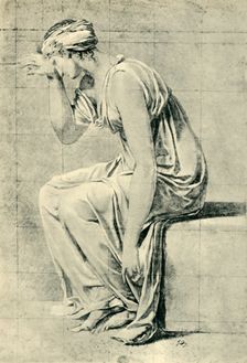Seated woman, late 18th-early 19th century, (1943). Creator: Jacques-Louis David