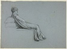 Seated Woman Leaning on Pillows, n.d. Creator: Henry Stacy Marks