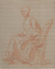 Seated Woman, possibly c. 1740. Creator: Unknown