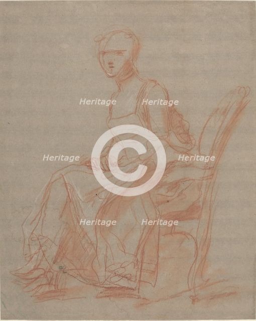 Seated Woman, possibly c. 1740. Creator: Unknown.