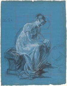 Seated Woman (recto), c. 1815. Creator: Antoine Toussaint de Chazal