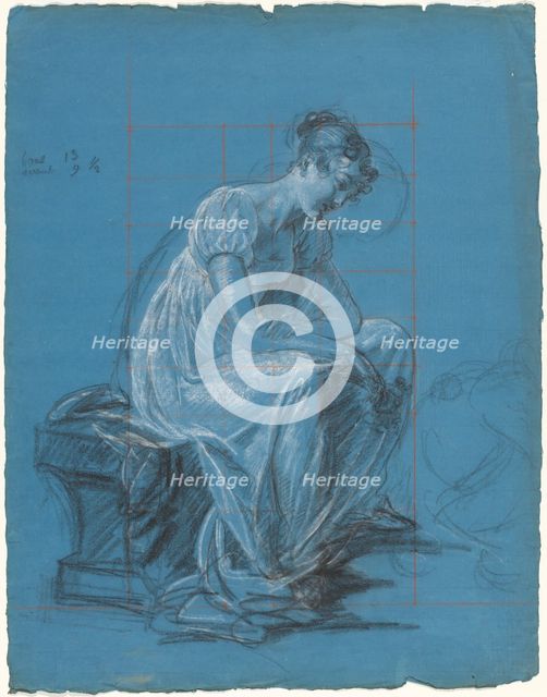 Seated Woman (recto), c. 1815. Creator: Antoine Toussaint de Chazal.