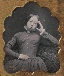 Seated Woman Wearing Glasses, 1850-55. Creator: Unknown