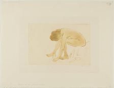 Seated Woman Wiping Her Feet, 852. Creator: Theophile Alexandre Steinlen