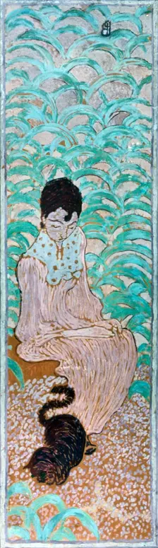 Seated Woman with a Cat 1891. Artist: Pierre Bonnard