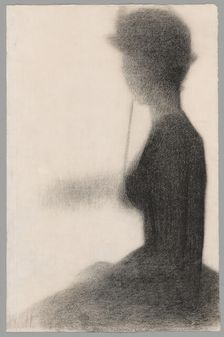 Seated Woman with a Parasol (study for La Grande Jatte), 1884/85. Creator: Georges-Pierre Seurat