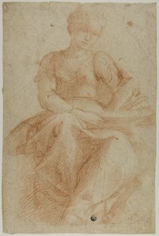 Seated Woman with Book, n.d. Creator: Domenico Fiasella