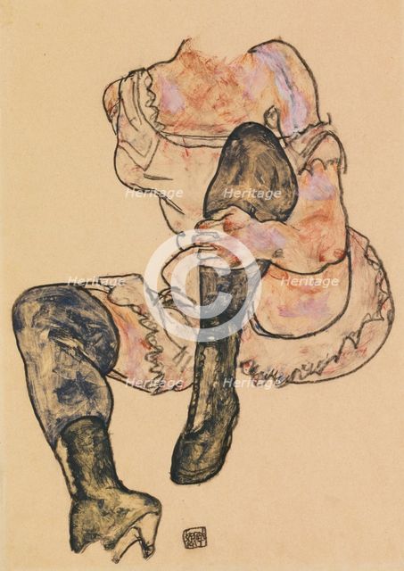 Seated Woman with Bent Left Leg (Torso), c. 1917.
