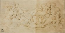 Seated Women, Children, and Old Man, 1540/60. Creator: Unknown