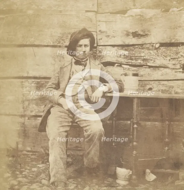 Seated Young Man, about 1855-1865. Creator: John Whistler.