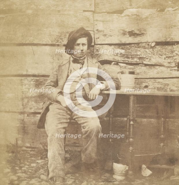 Seated Young Man, about 1855-1865. Creator: John Whistler.