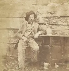 Seated Young Man, about 1855-1865. Creator: John Whistler