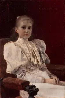 Seated Young Girl, 1894. Artist: Klimt, Gustav (1862-1918)
