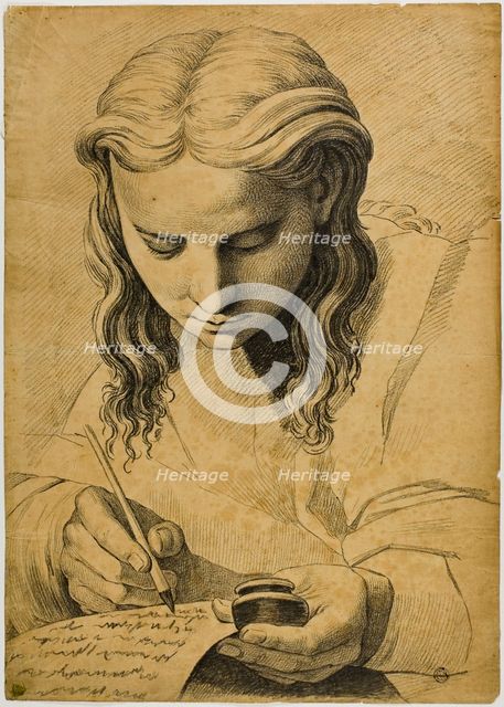 Seated Youth, 18th century. Creator: After Raffaello Sanzio, called Raphael  Italian, 1483-1543.