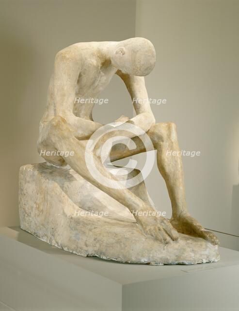 Seated Youth, 1917. Creator: Wilhelm Lehmbruck.