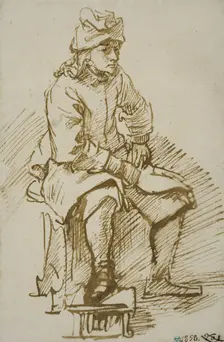 Seated youth. Creator: Rembrandt Harmensz van Rijn