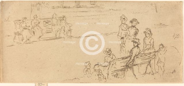 Seats, Gray's Inn, c. 1886/1888. Creator: James Abbott McNeill Whistler.