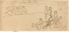 Seats, Gray's Inn, c. 1886/1888. Creator: James Abbott McNeill Whistler