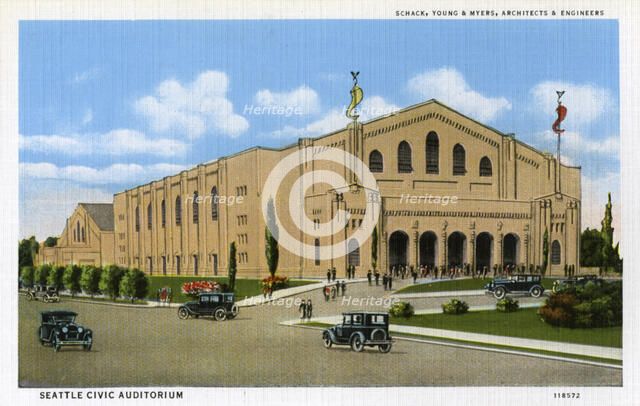 Seattle Civic Auditorium, Washington, USA, 1928. Artist: Unknown