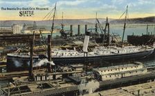 Seattle Dry Dock Company's shipyard, Seattle, Washington, USA, 1911