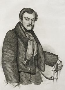 Sebastian Gabriel of Bourbon and Braganza, (1811-1875), Infante of Portugal and Spain... 1842. Creator: Pedro Celestino Mare