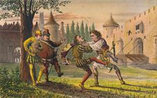 Sebastian: Why! There's for thee! And there! And there! c1875. Artist: Robert Charles Dudley