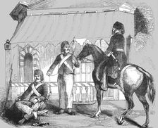 Sebastopol; Turkish Soldiers on Guard, before the introduction of the New Disipline 1854. Creator: Unknown