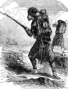 Sebastopol; A Souave Soldier with his Cat 1854. Creator: Unknown